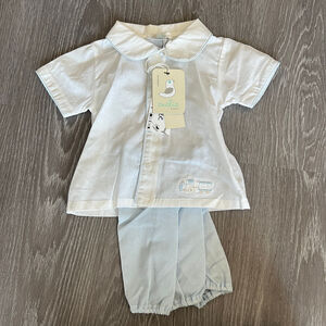 Cuclie Baby Kids 6-9 Months Little Train 2 Piece Set Shirt Shorts
